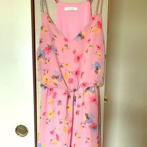 Pink floral summer dress